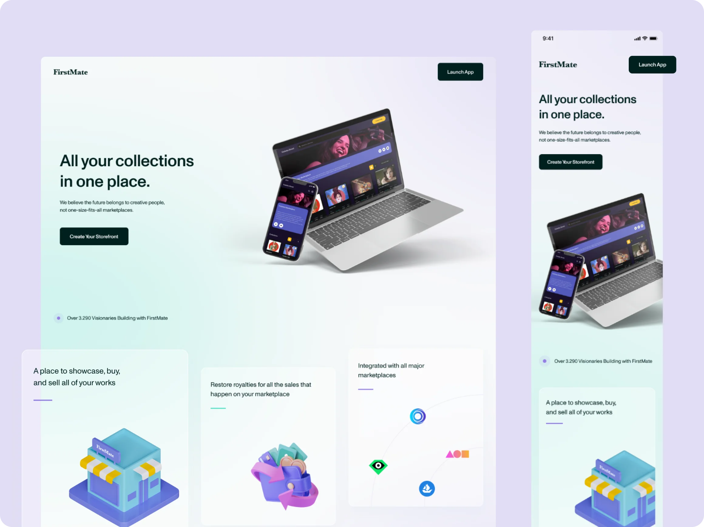 Landing page design
