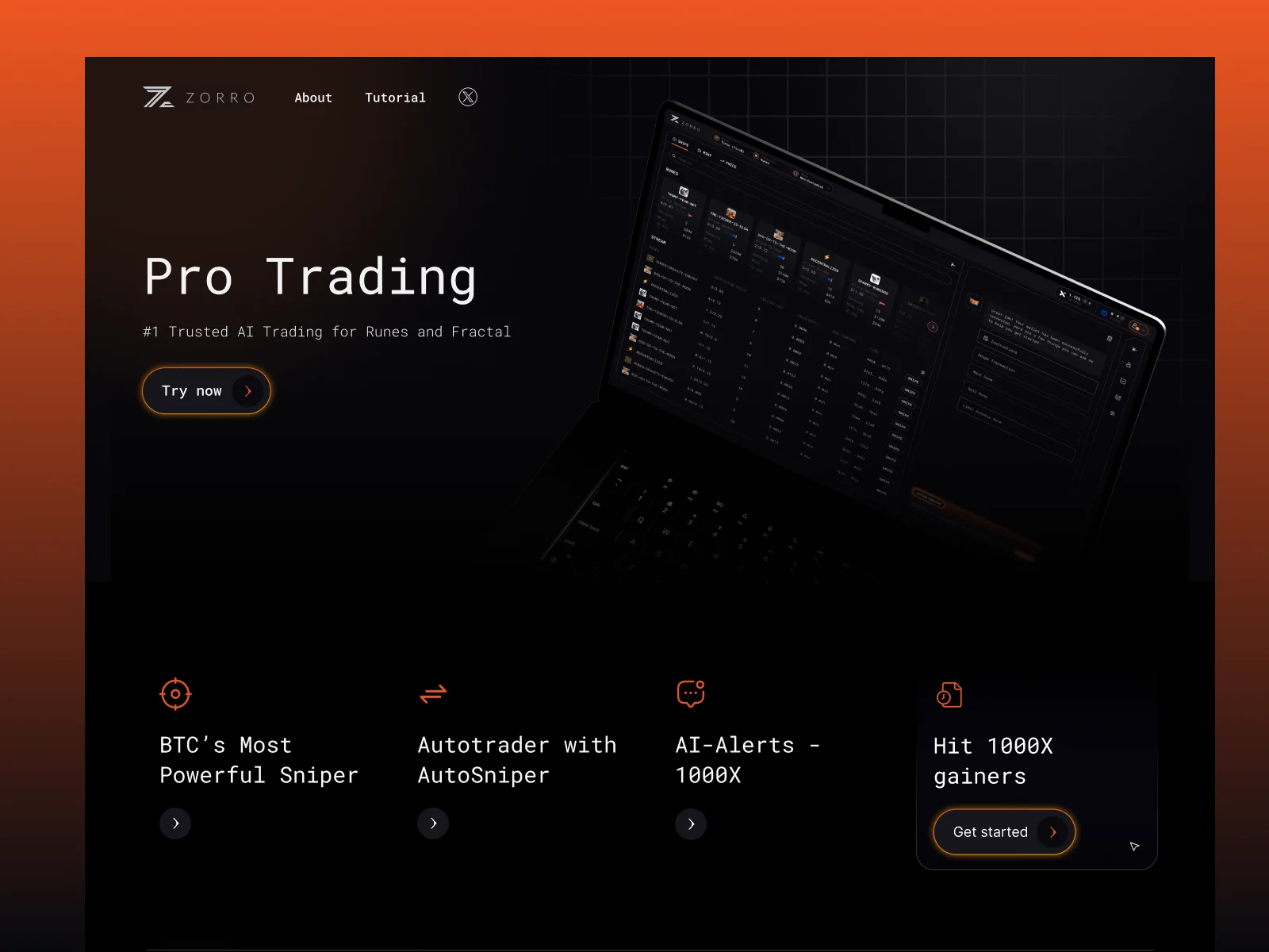 Landing page design